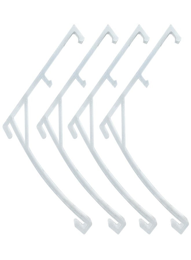 Verkelly 4 Pcs Vertical Blind Valance Clip, 3.5" Valance Clips Plastic Clear Vertical Blind Bracket - Image 4